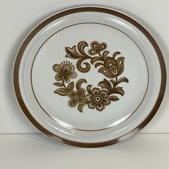 Vintage Brown Monterrey Stoneware by MSI Japan 10in Dinner Plate 70s - Picture 2 of 7